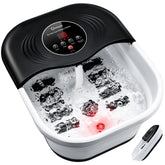 KNQZE Collapsible Foot Spa with Heat and Massage Rollers, Bubble, Red Light & Temp Control, Foot Care Soaker Tub for Home Use