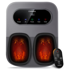 KNQZE Foot Massager with Heat & Remote — 3D Shiatsu Deep-Kneading Foot Massager