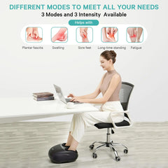 Foot Massager Machine with Heat, Shiatsu Deep Kneading Foot Massager with Remote, Compression, Multi-Massage Modes, Auto-Off Timers, Gifts for Women Men