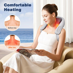 Neck Massager with Heat-Gray