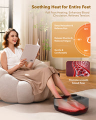KNQZE Foot Massager with Heat & Remote — 3D Shiatsu Deep-Kneading Foot Massager