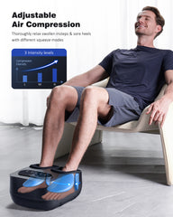 KNQZE Foot Massager with Heat and Remote, Shiatsu Deep Kneading Feet Massager, Fits Up to Men Size 12