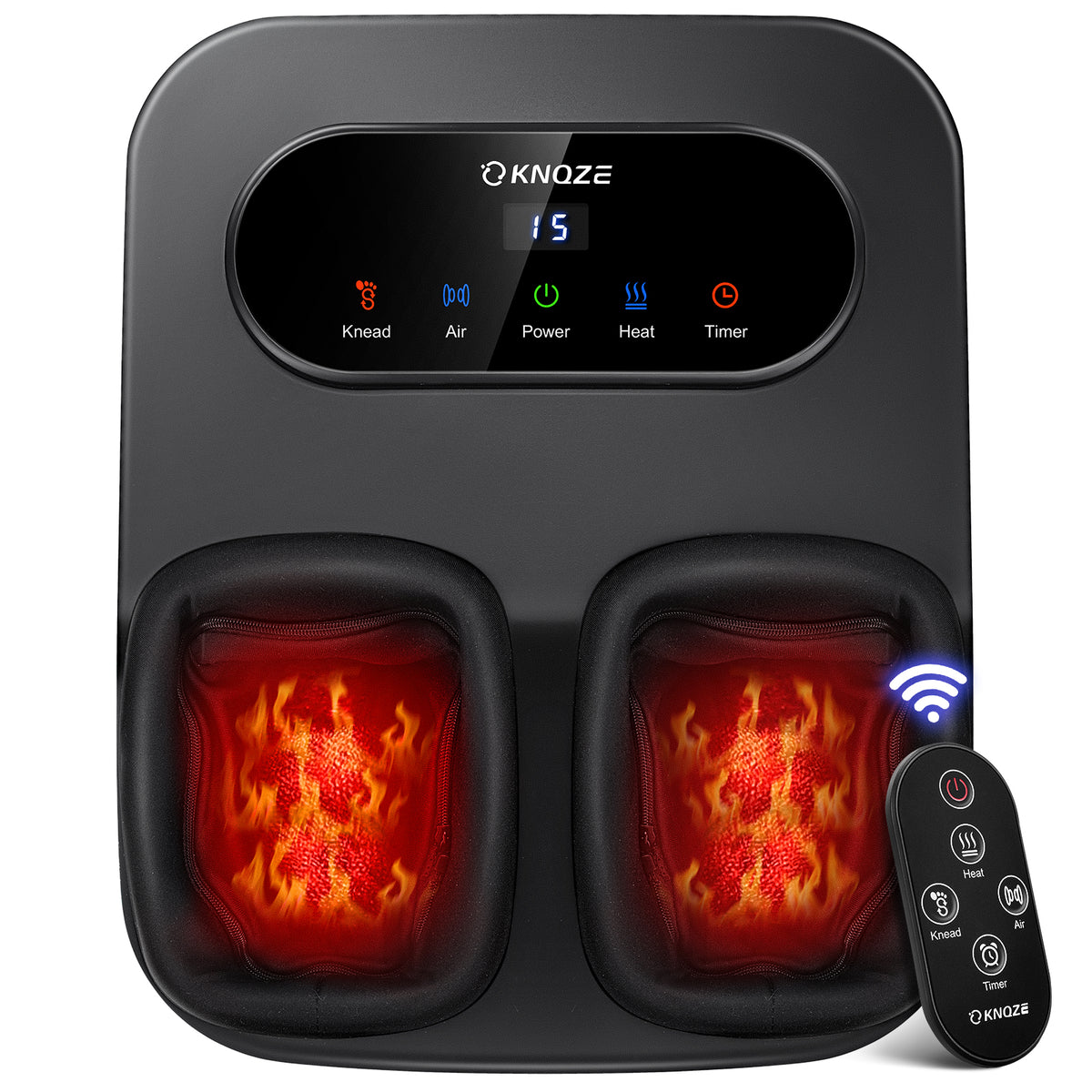 Foot Massager with Heat and Remote, Shiatsu Deep Kneading Feet Massager for Plantar Fasciitis & Neuropathy, Foot Warmer, Gifts for Mom Women Men Dad, Fits Up to Men Size 12