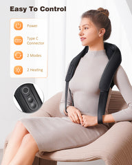 Neck and Shoulder Massager with Heat, Cordless Back and Neck Massager, FSA HSA Eligible, Upgraded Graphene Heating, 4D Shiatsu Deep Kneading Massage for Shoulder, Back, Lumbar, Leg, Gifts for Dad, Man