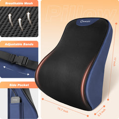 KNQZE Lumbar Support Pillow with Heat and Vibration