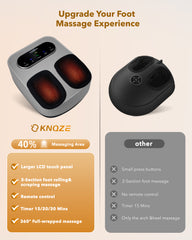 Foot Massager with Heat and Remote, Shiatsu Deep Kneading Feet Massager for Plantar Fasciitis & Neuropathy, Foot Warmer, Gifts for Mom Women Men Dad, Fits Up to Men Size 12(Gold)
