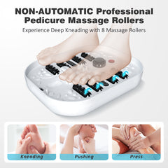KNQZE Collapsible Foot Spa with Heat and Massage Rollers, Bubble, Red Light & Temp Control, Foot Care Soaker Tub for Home Use