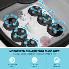 KNQZE Motorized Electric Collapsible Foot Spa with Heat and Jets