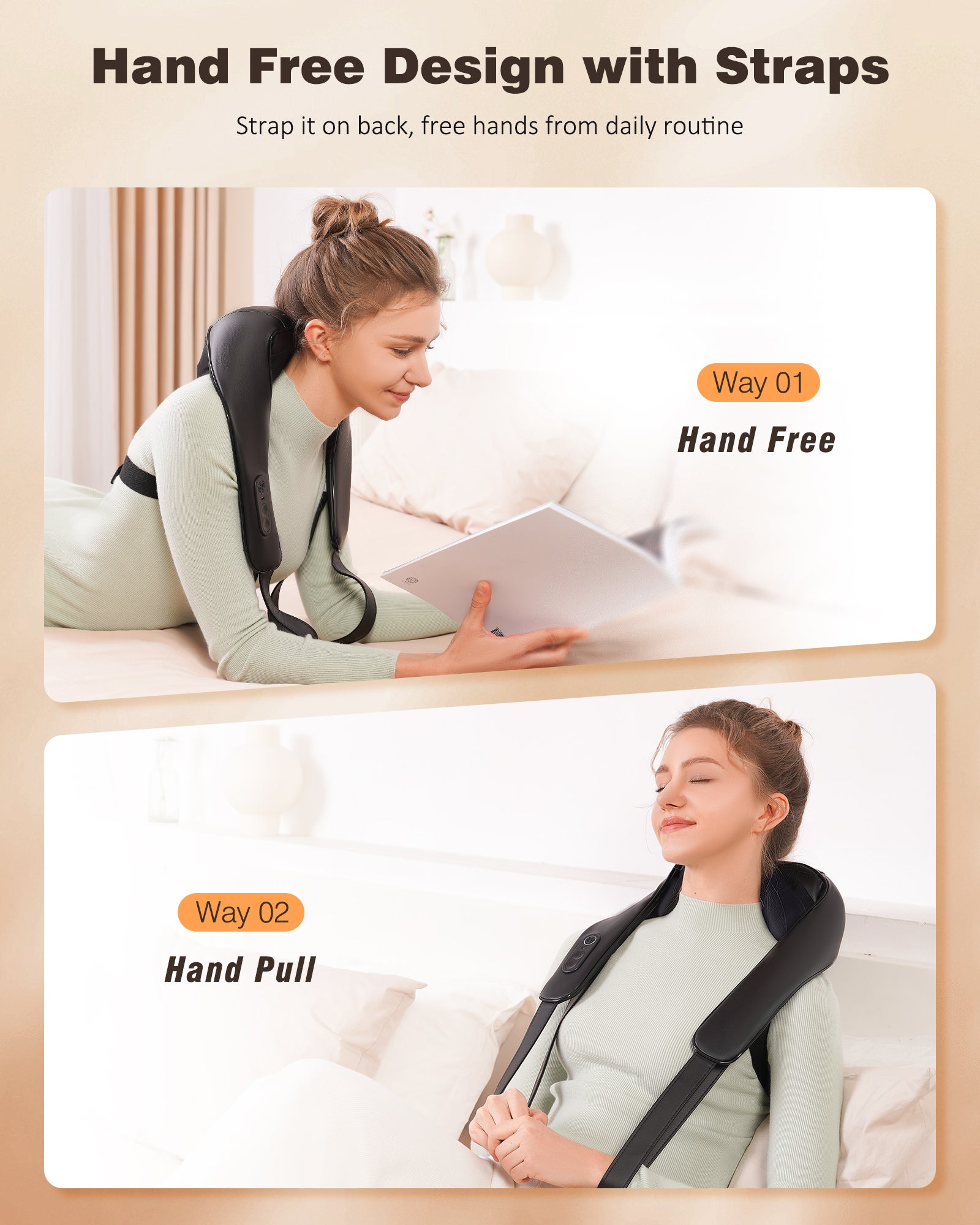Neck and Shoulder Massager with Heat, Cordless Back and Neck Massager, FSA HSA Eligible, Upgraded Graphene Heating, 4D Shiatsu Deep Kneading Massage for Shoulder, Back, Lumbar, Leg, Gifts for Dad, Man