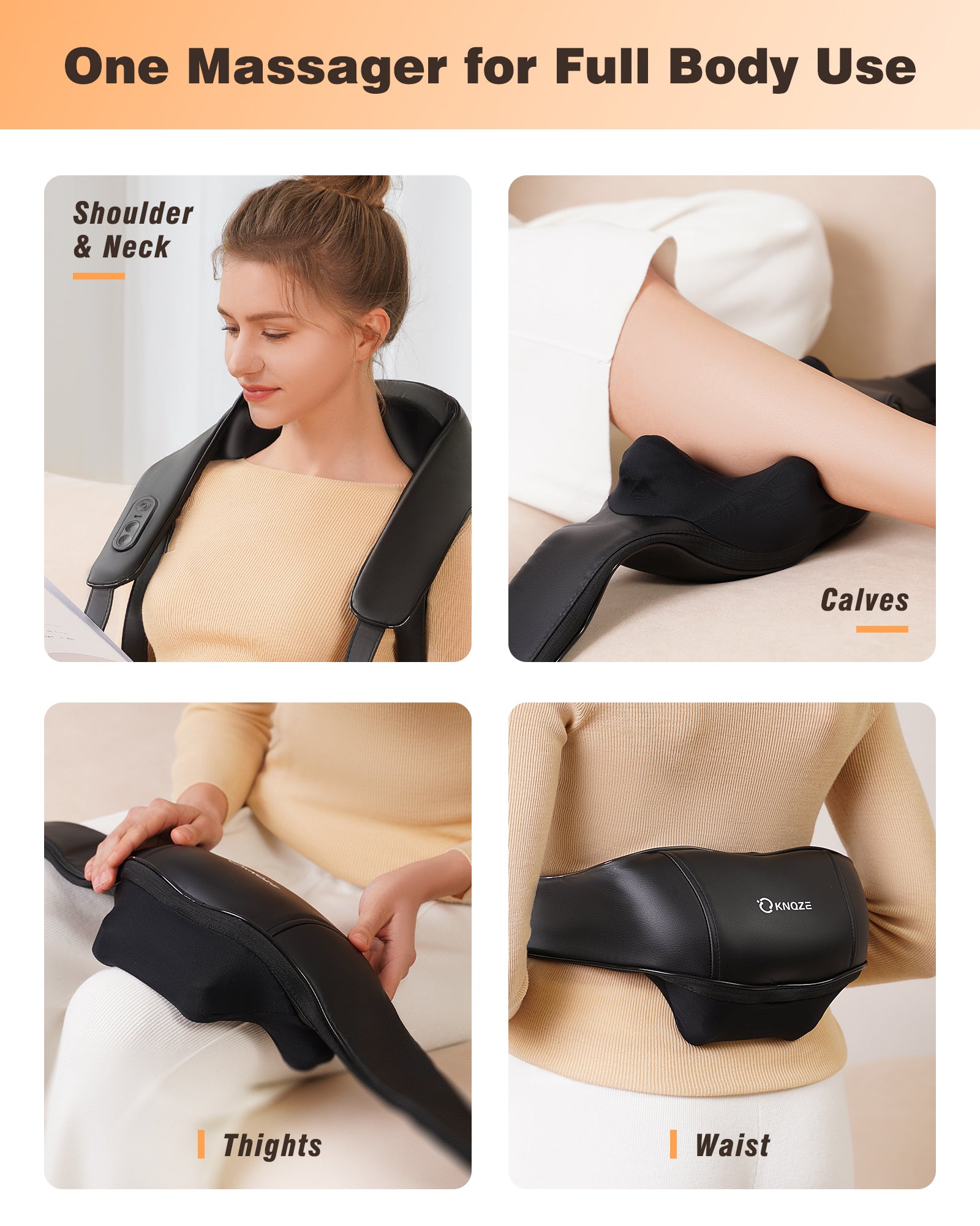 Neck and Shoulder Massager with Heat, Cordless Back and Neck Massager, FSA HSA Eligible, Upgraded Graphene Heating, 4D Shiatsu Deep Kneading Massage for Shoulder, Back, Lumbar, Leg, Gifts for Dad, Man