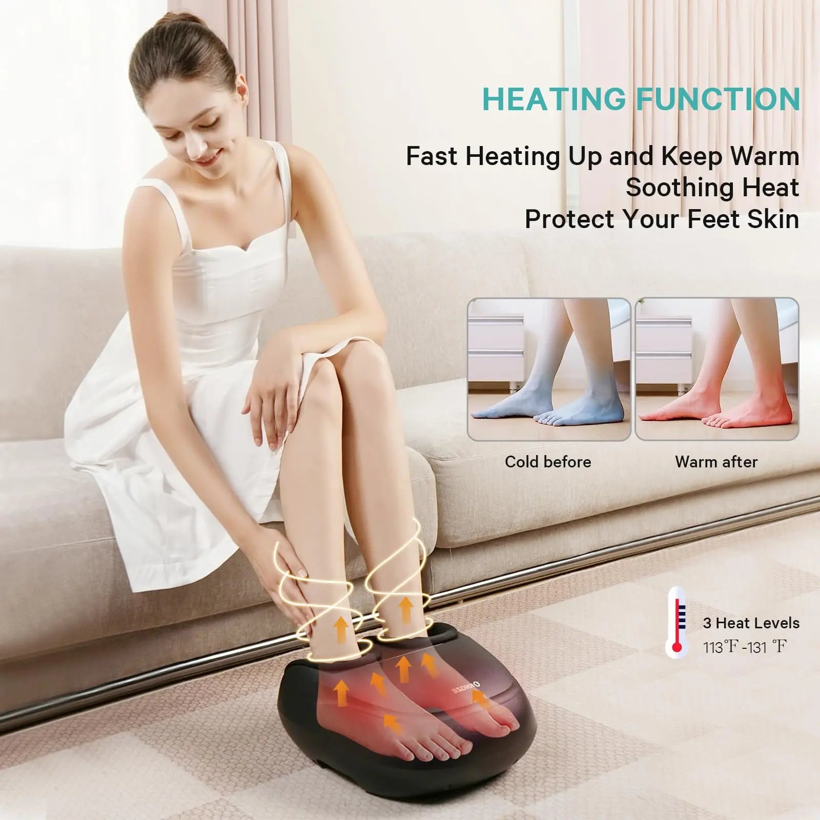 KNQZE Foot Massager Machine with Heat