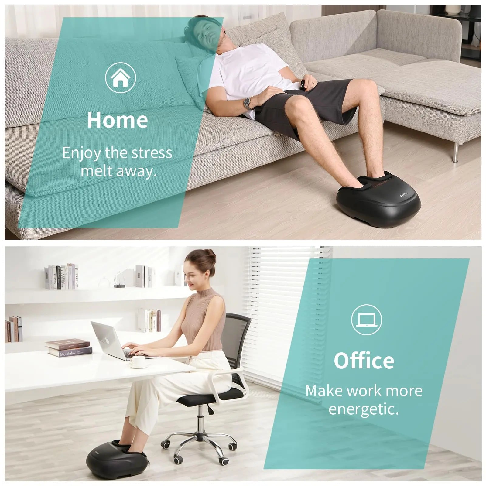 KNQZE Foot Massager Machine with Heat