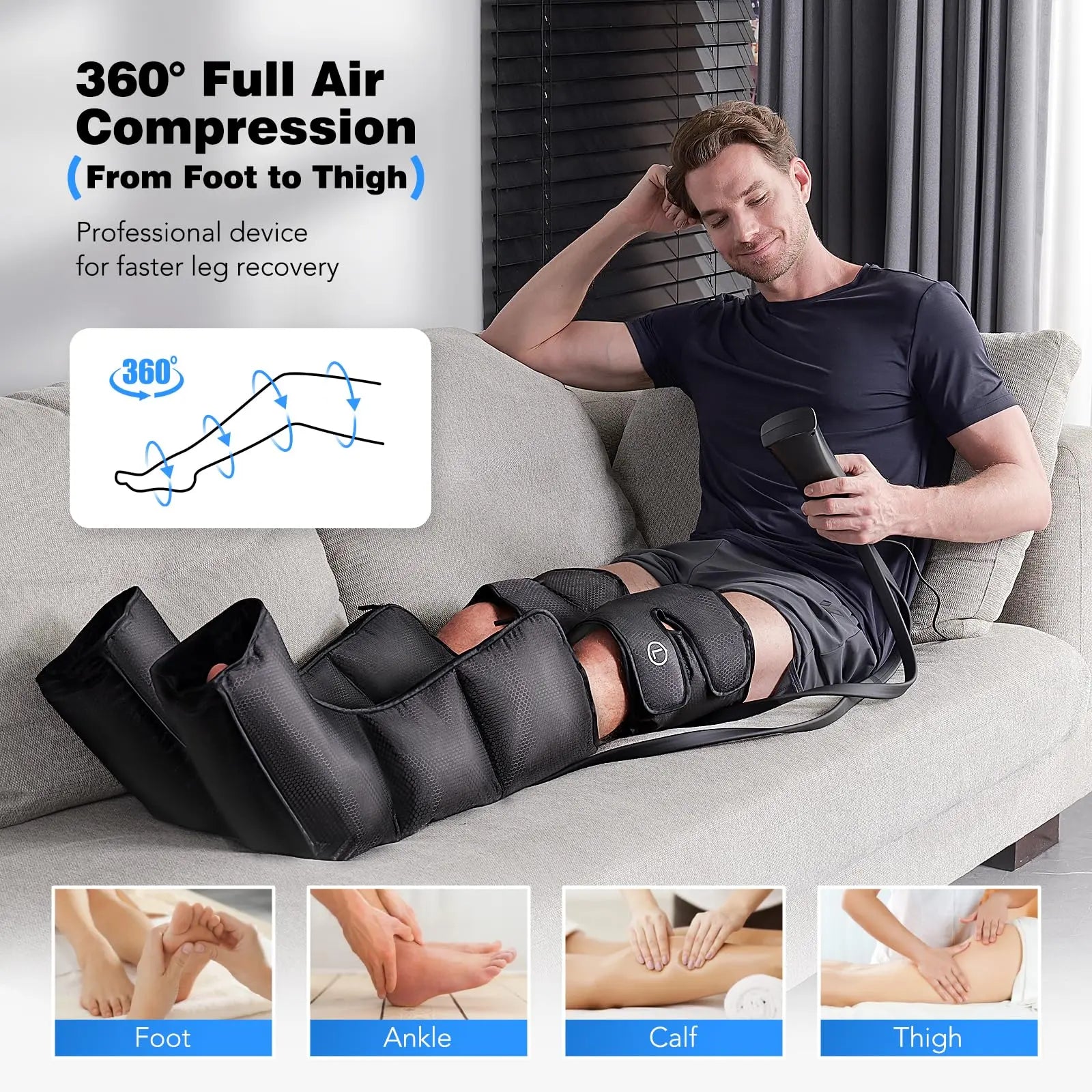 Leg Massager with Heat and Air Compression