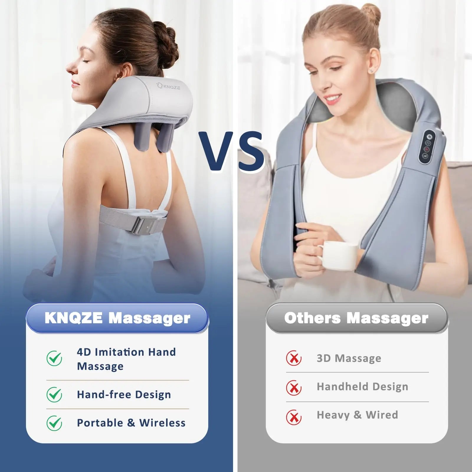 Neck Massager with Heat-Gray