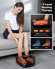 KNQZE Foot Massager with Heat and Remote, Shiatsu Deep Kneading Feet Massager, Fits Up to Men Size 12
