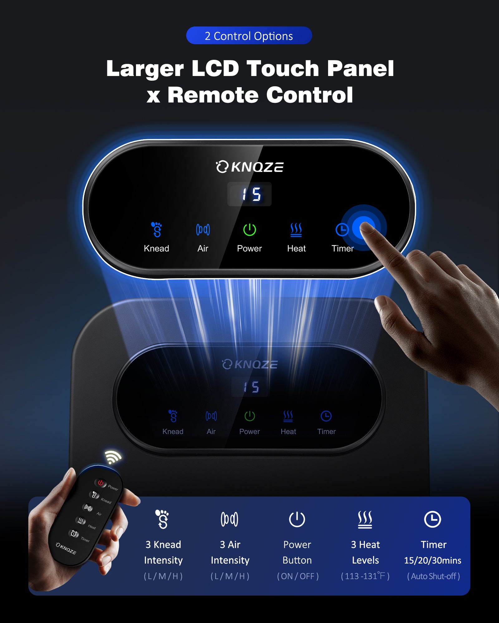 Foot Massager with Heat and Remote, Shiatsu Deep Kneading Feet Massager for Plantar Fasciitis & Neuropathy, Foot Warmer, Gifts for Mom Women Men Dad, Fits Up to Men Size 12